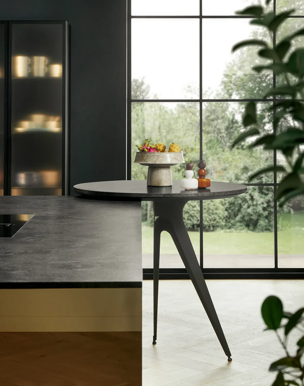 next125 eleganter runder ANSATZTISCH für Kücheninsel